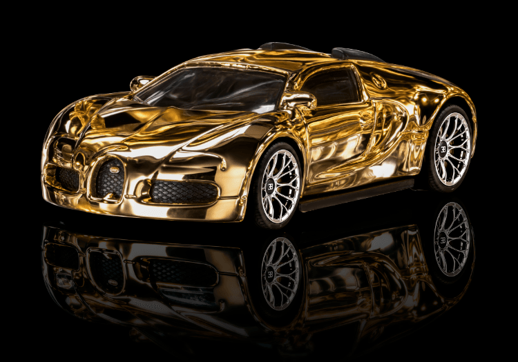 Luxcast 24K gold Bugatti Veyron collectible