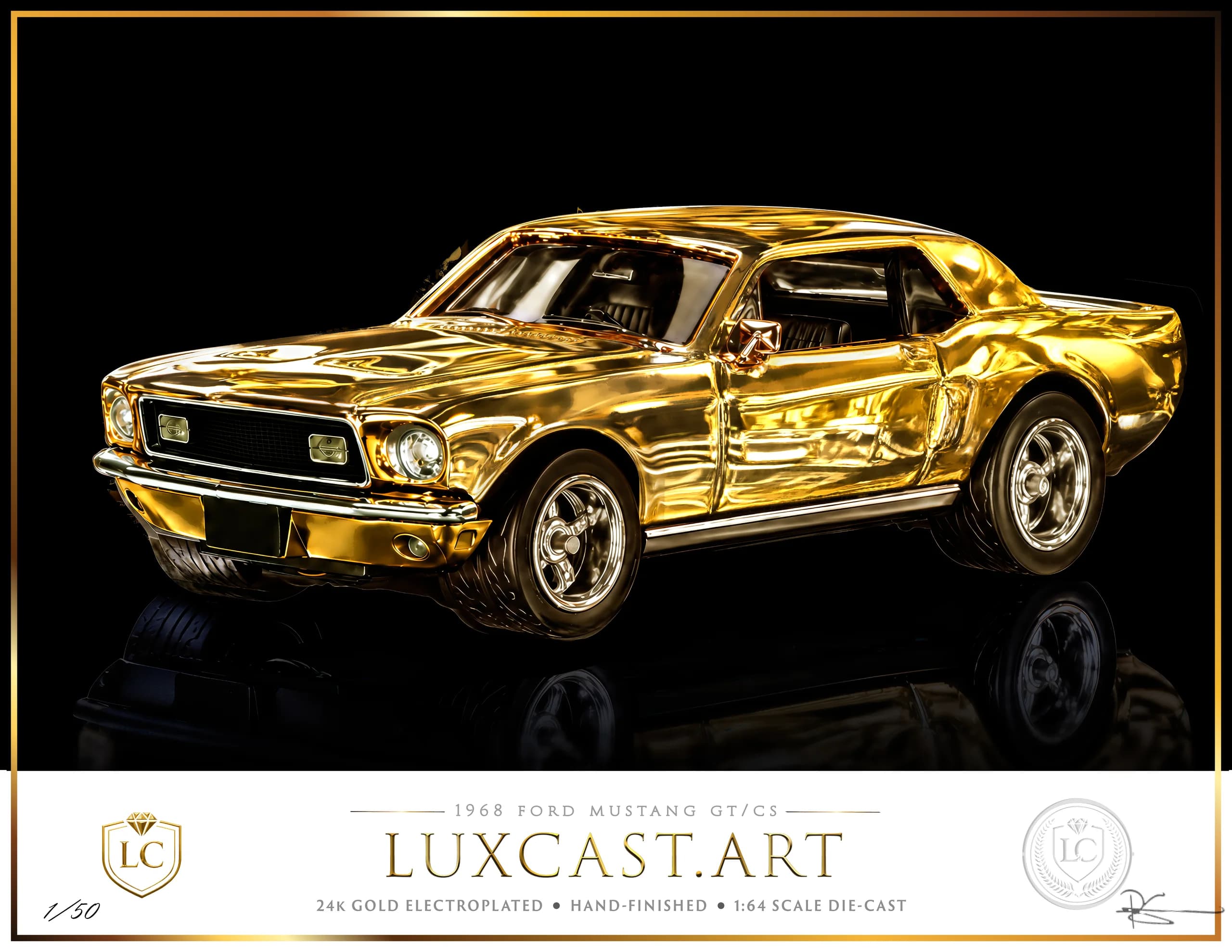 1968 Mustang GT/CS signed art print