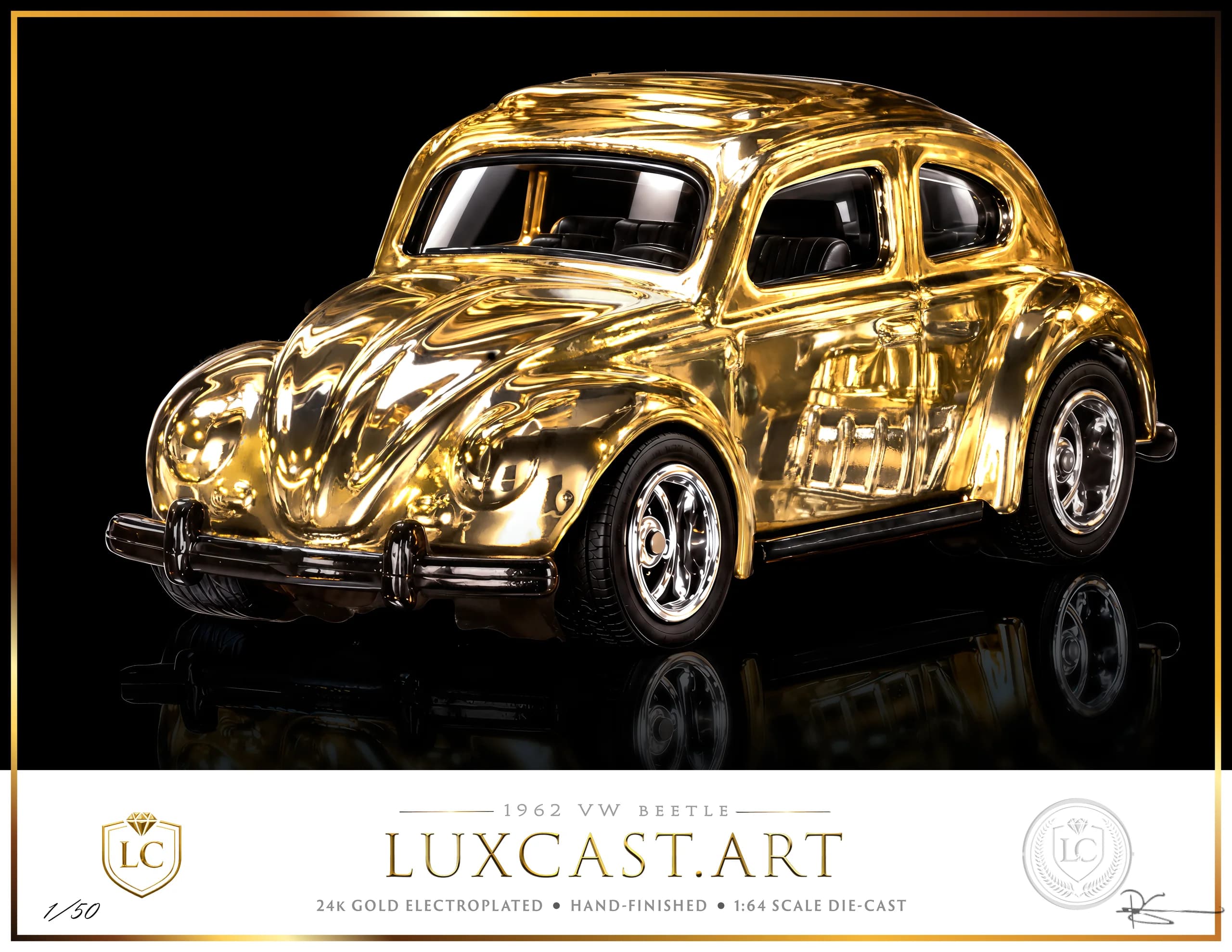 1962 VW Beetle signed art print