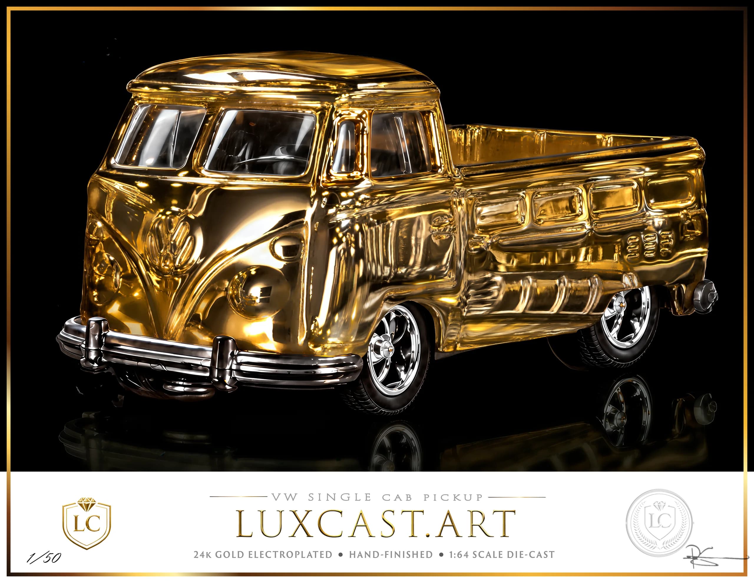 VW Single Cab Pickup signed art print